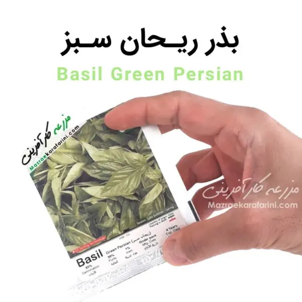 پاکت بسته بندی بذر ریحان سبز basil green Persian