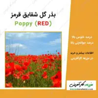 بذر گل شقایق قرمز Poppy RED seeds